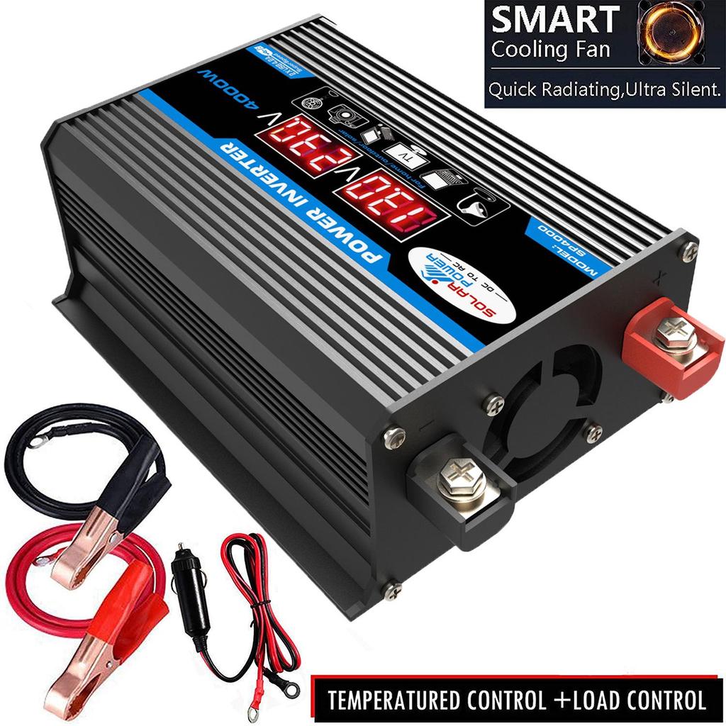 12V-220V/110V 300W Car & Home Inverter with Dual USB and Display