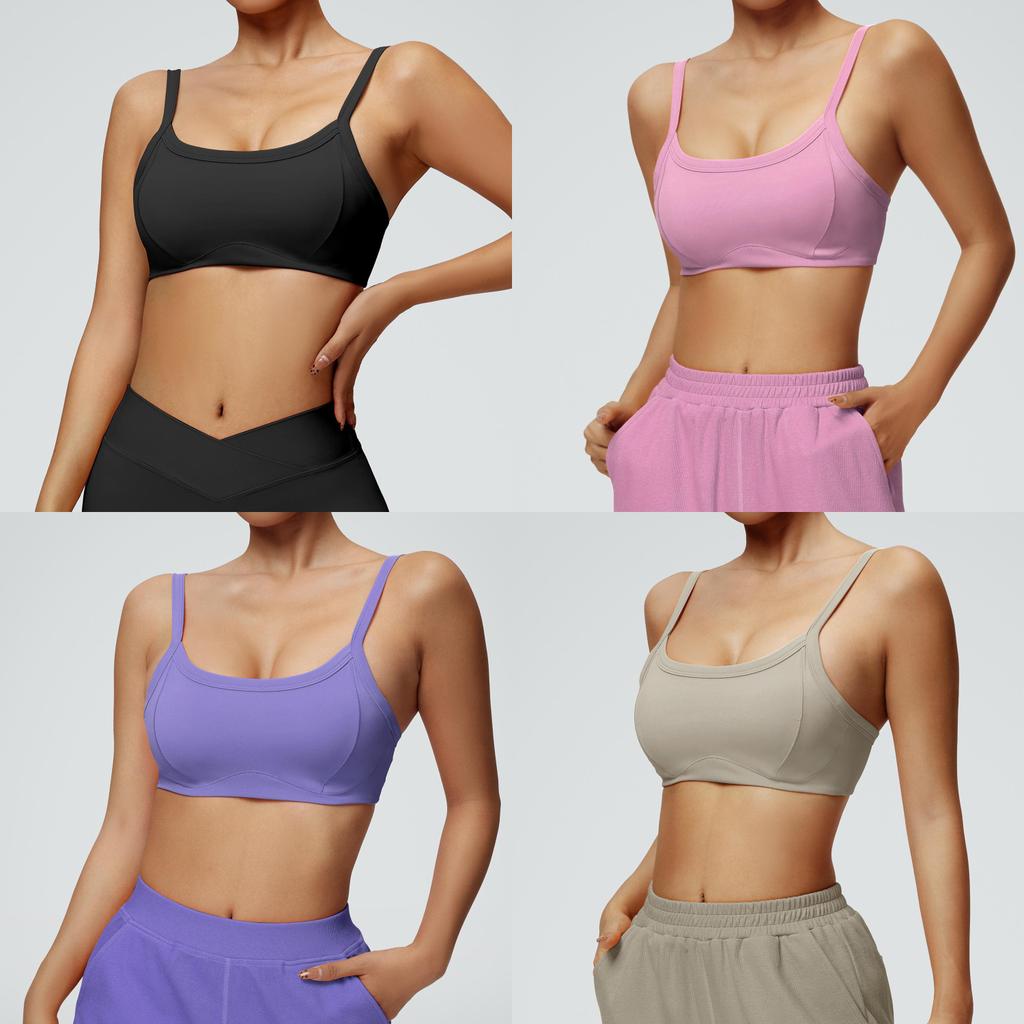 Nude Sports Bra With Removable Pads For Yoga And Running Enthusiasts