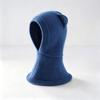 Woolen Knit Winter Balaclava Hat Solid Color Hooded Beanie  for 2-6 Y Boys and Girls