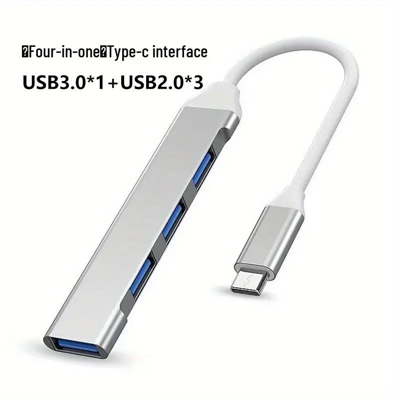 4-in-1 USB 3.0 Hub Type-C Docking Station for Phones & Computers