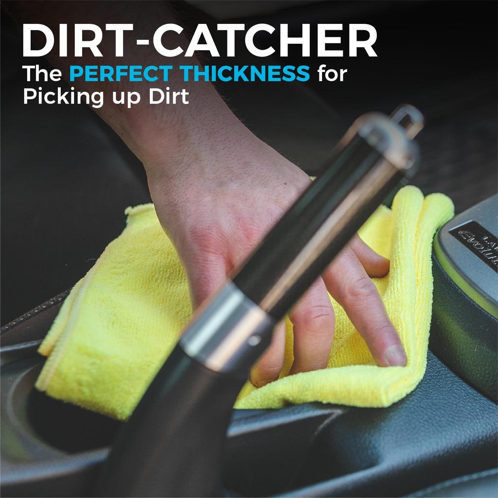 The Rag Company Allzweck-Frotteetücher, 40x40cm, 12er-Pack, Grau, für Autowäsche, Fahrzeugpflege und mehr