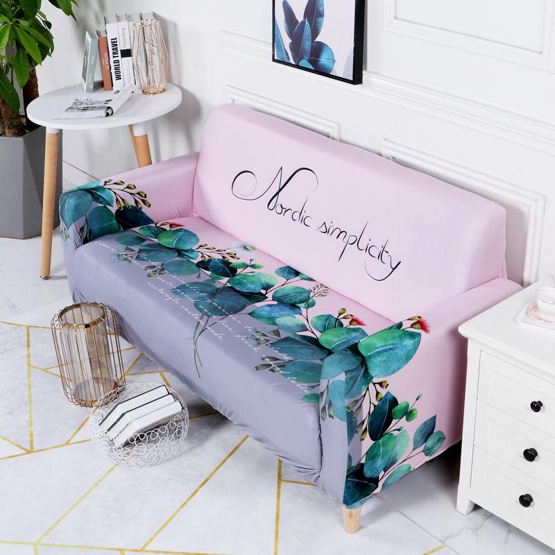 Evropa Květinový Potisk Potahy na Pohovku Strečový Univerzální Potah na Gauč do Obývacího Pokoje Pohovka pro 1/2/3/4 osoby