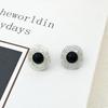 Design Retro Temperament Geometric Oval Shape Stud Earrings