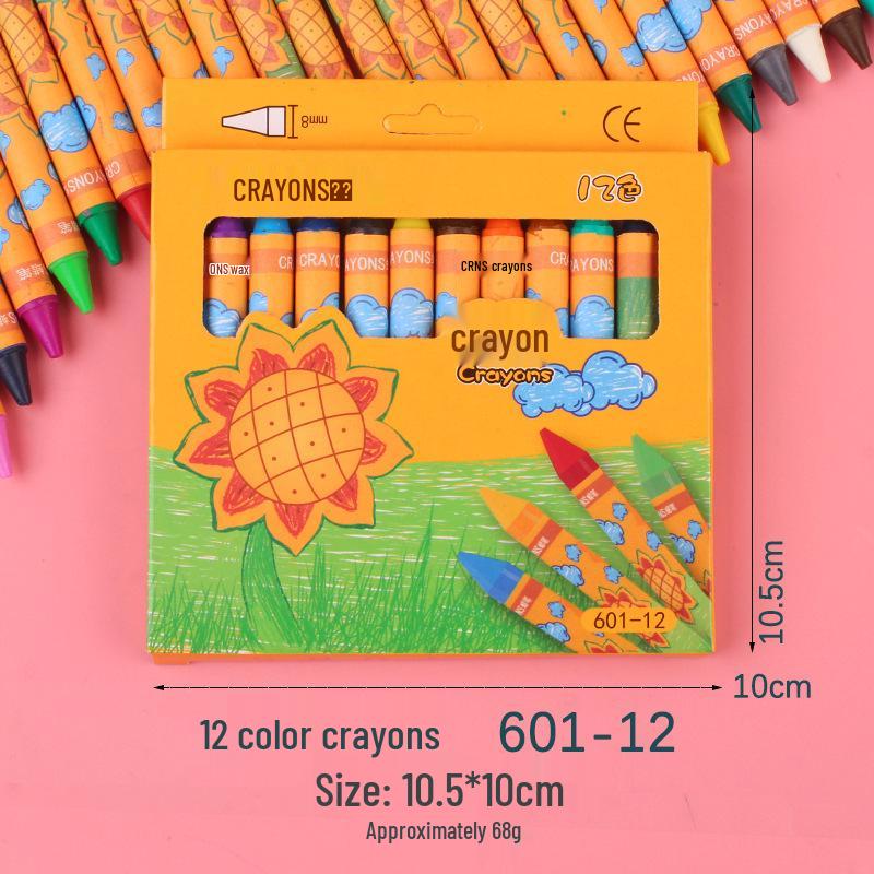 Creative Cartoon Crayon Set for Kids - 8, 12, or 24 Colors - Ideal for Elementary School Art and Kindergarten Gifts