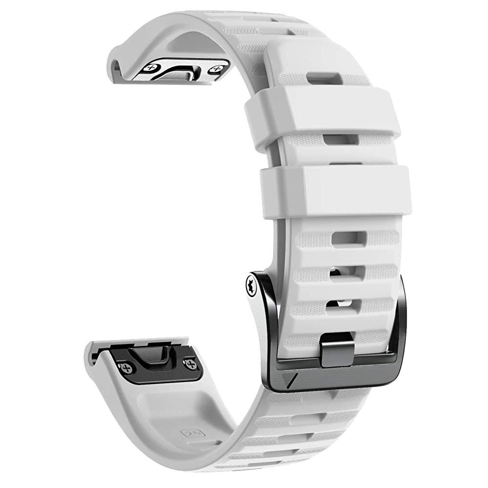 

26мм 22мм Швидкознімний ремінець для годинника для Garmin Fenix 8 E 7X 6X 6X Pro 5X Силіконовий ремінець Easyfit для Garmin Fenix 7 6 Pro 5 Plus QuickFit 26mm білий