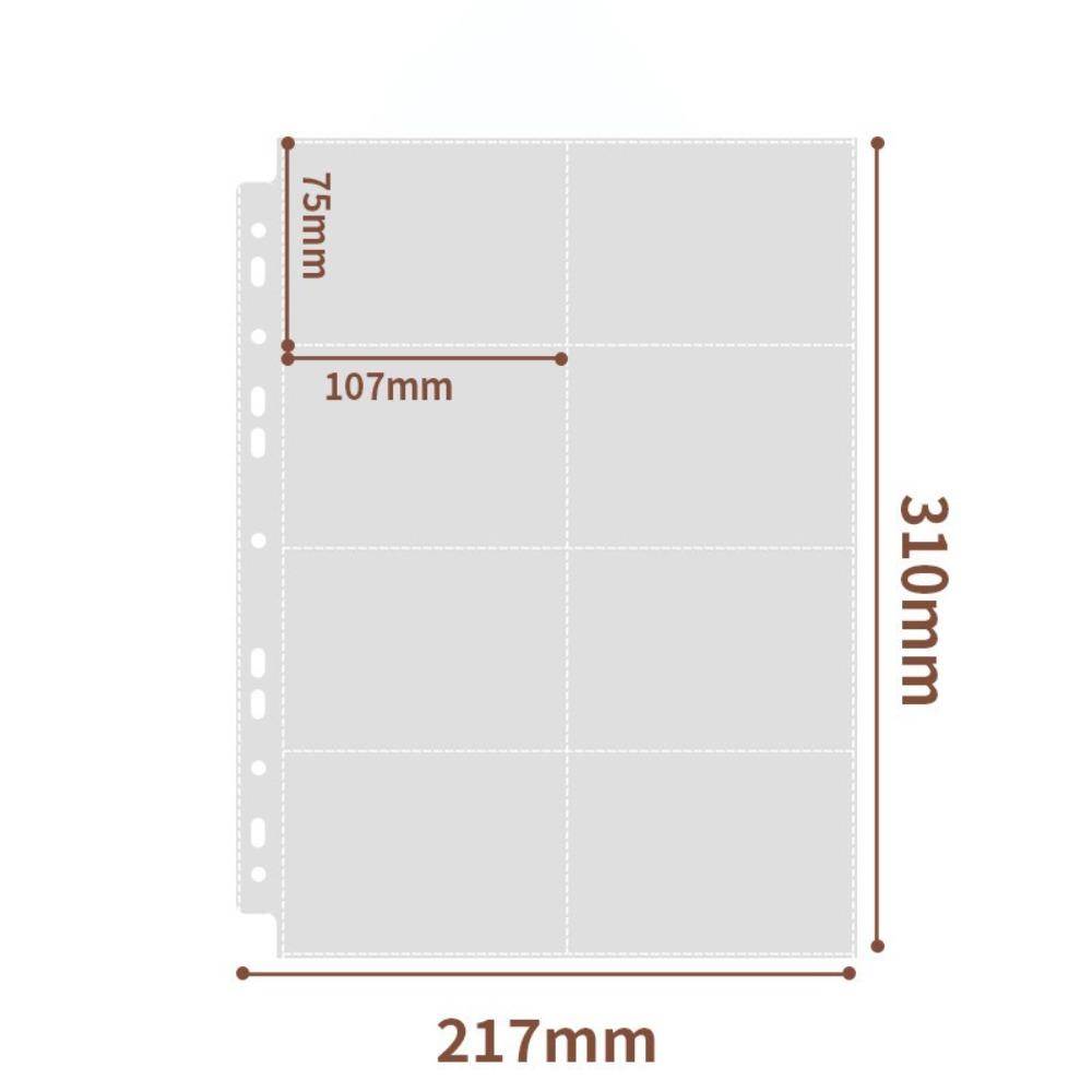 A4 Photocard Binder Sheets Transparent PP Acid Free Photo Album Refill Pages Multiple Pockets Sleeve Card Stamp Die