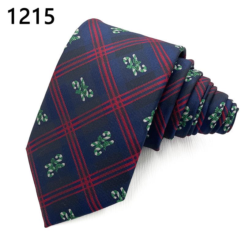 Luxury Men's Jacquard Christmas Tie - High-end Polyester Fashion
