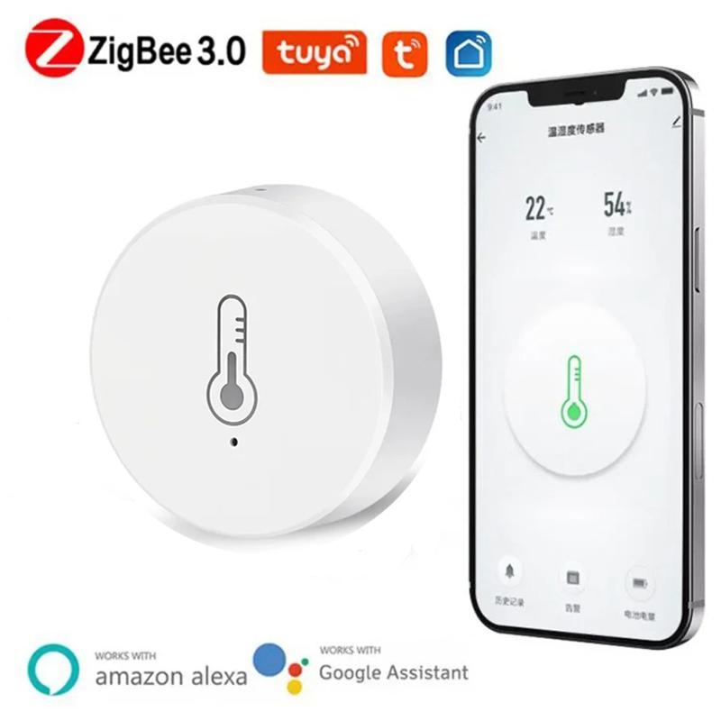 Tuya Smart Zigbee Temperature And Humidity Sensor Indoor Thermometer Monitor Work With Alexa Google Home Home Automation