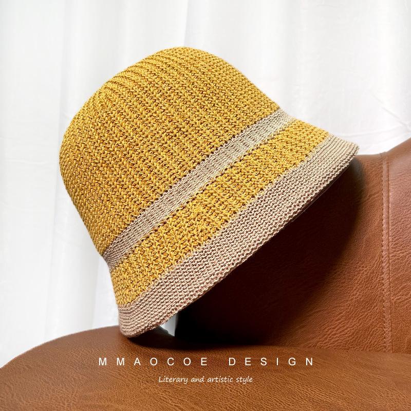 

Шляпа женская новая весенне-летняя тонкая дышащая однотонная шляпа-ведро для улицы, для пляжа, с защитой лица от солнца, шляпа-панама, тренд One Size