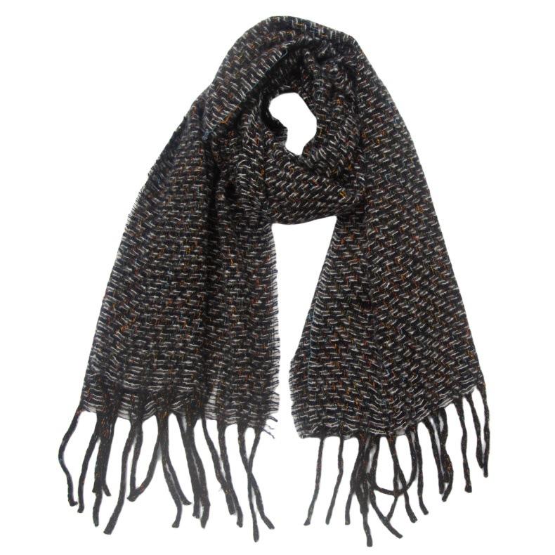 New scarf autumn and winter men's and women's fringed colored flower scarf shawl