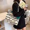 Canvas Bag Large Capacity Female Student All-match Class Bag Shoulder Bag Women's Ins Super Popular Niche Design Tote Bag