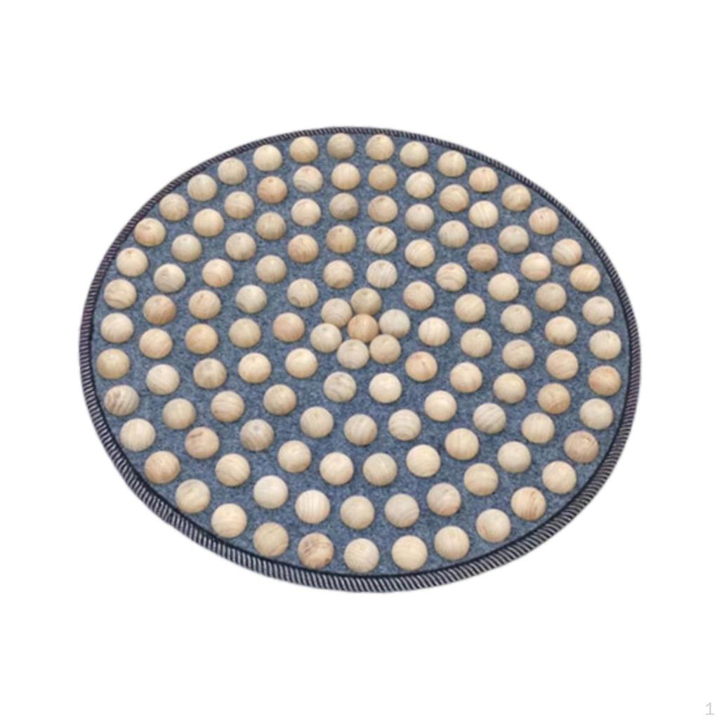 Foot Acupressure Mat Massage Board Non-Slip Wooden Base Portable Reflexology Tool Suitable for