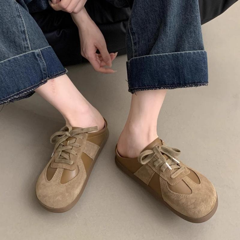 Slippers Women Summer Slides Loafers Platform Med Female Shoes Cover Toe 2025 Flat Luxury Fabric Rubber PU Rome Cotton