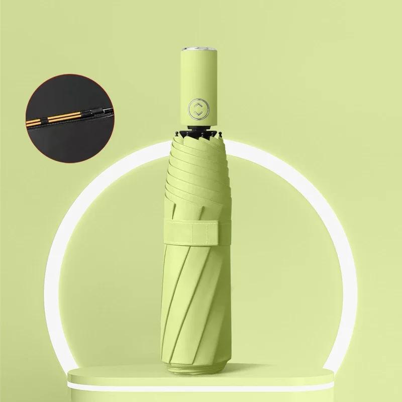 Lightweight Umbrella Automatic Advertising Small Umbrella Large Folding Wind Resistant Portable Three Fold Sunny Rainy Dual Use