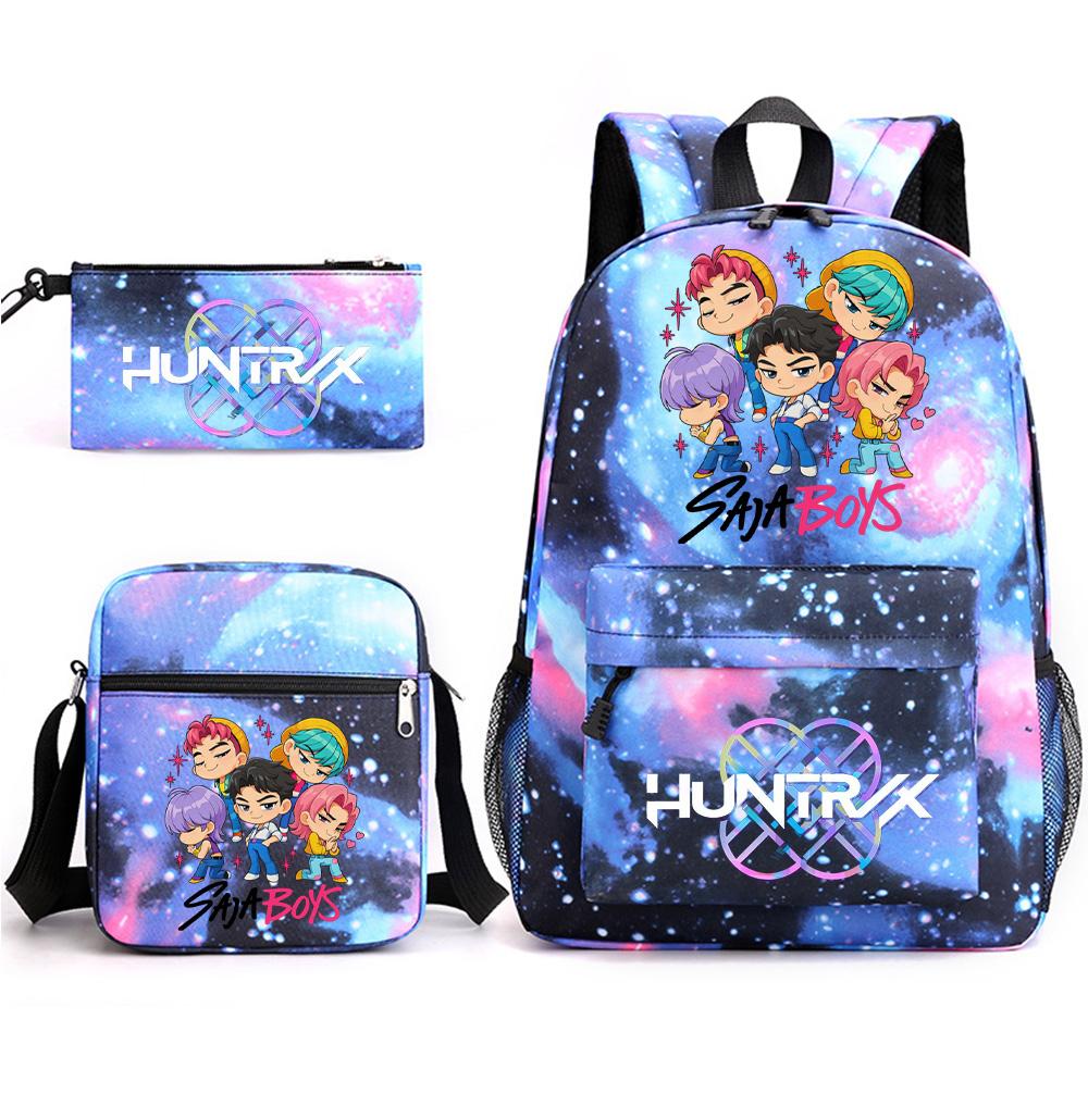 3-teiliges/Set Anime-bedruckter Rucksack mit Umhängetasche und Federmäppchen für Teenager-Schüler Jungen Mädchen Schultasche Große Kapazität Buchrucksack Kindergeschenk Rucksack