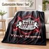 Custom Text Flannel Blanket Sunderland FC Print Warm Cozy Blanket Home Sofa Bedding