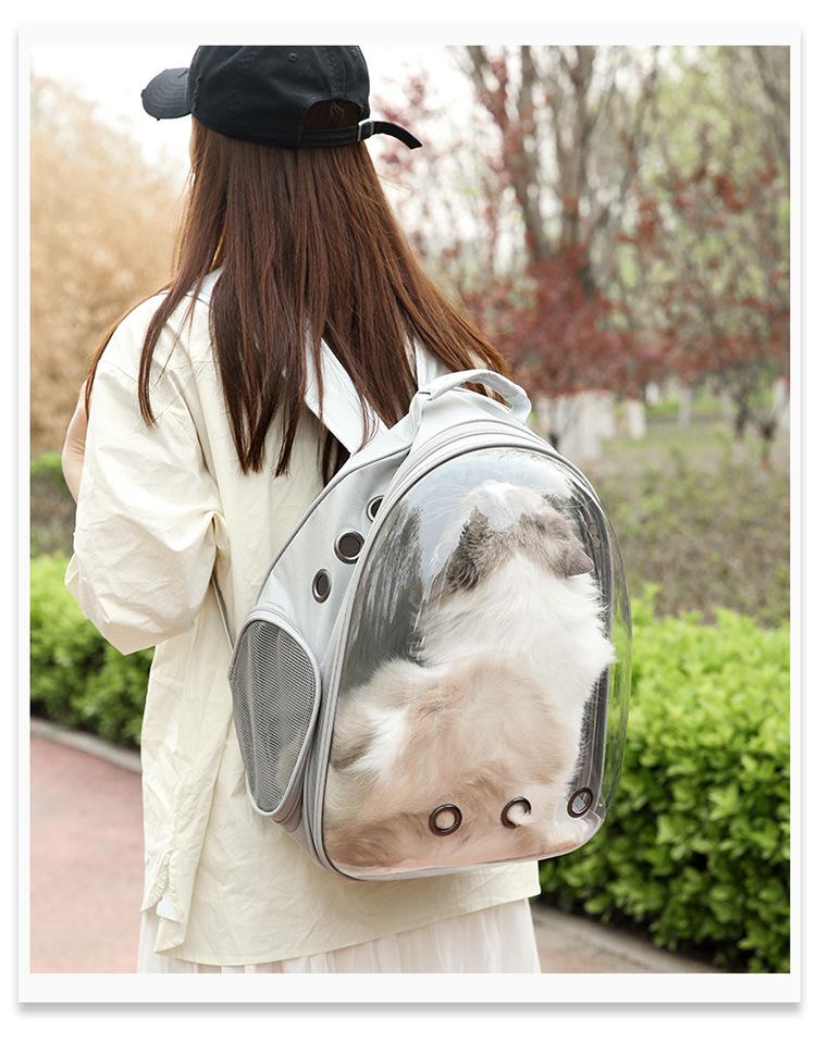 Cat Carrier Backpack Transparent Cat Bag Capsule Bubble Pet Backpack Small Animal Puppy Kitty Breathable Pet Carrier for Travel