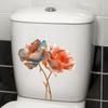 Realistic 3D Rose Toilet Stickers, Lifelike Floral Wall & Window Decals for Bathroom Decor, Waterproof