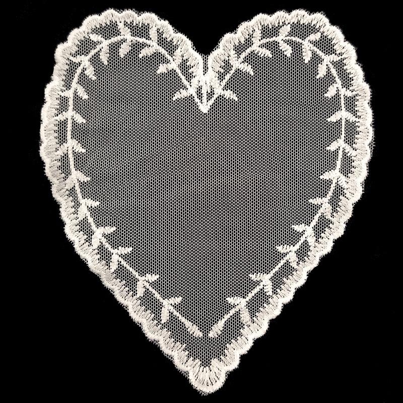 Mesh Bottom Embroidery Lace Coaster Love Pocket Flower Milk Silk Embroidery Water Soluble Hollow Heart Diy