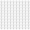 100PCS Lightweight Fishing Snaps Rings Oval Fishing Split Rings  Saltwater Fishing