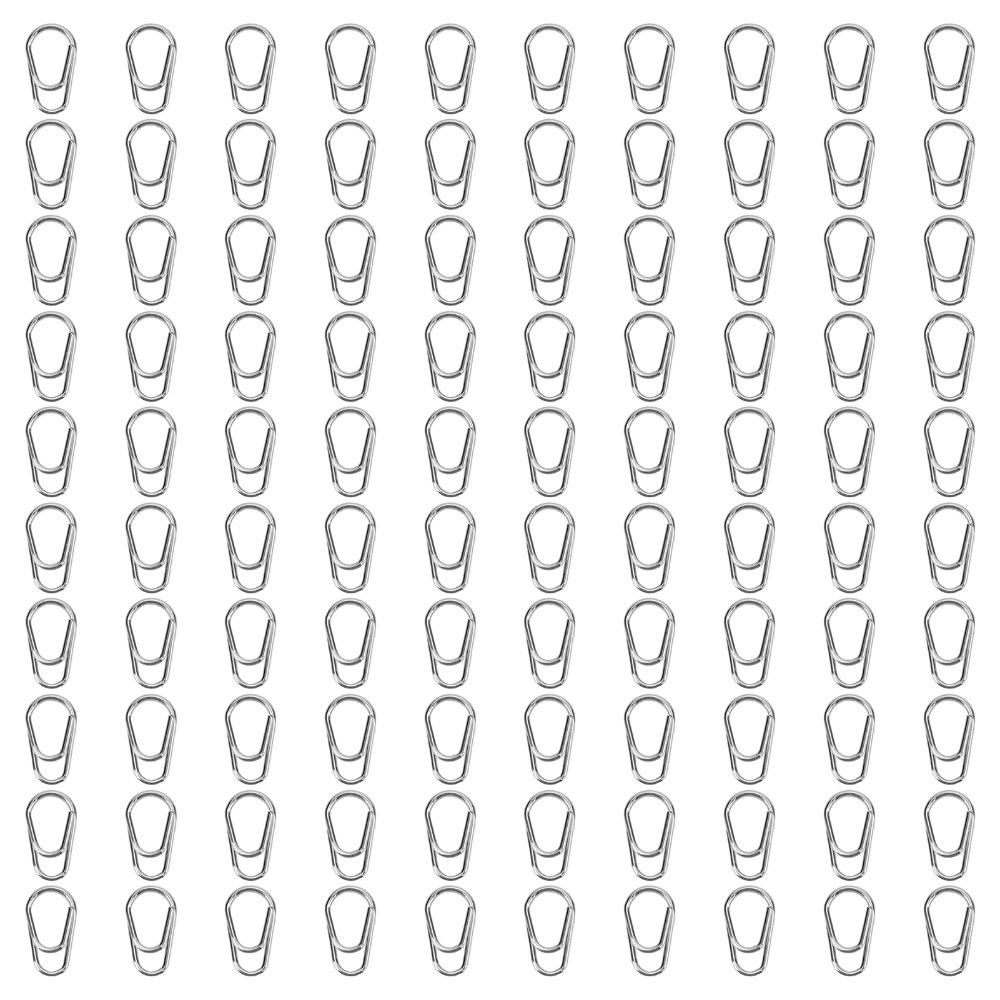 100PCS Lightweight Fishing Snaps Rings Oval Fishing Split Rings Saltwater Fishing