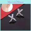 Trendy Geometric Crystal Stud Earrings For Women Wholesale Fashion Jewelry