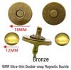 Ultra-Thin 18mm Magnetic Snap Button, Luggage Rivet, 14mm Magnetic Buckle