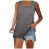 Women Casual Sleeveless Tank Top Lightweight Soft Fabric Round Neck Relaxed Fit Summer Shirt for Outdoor Indoor Wear