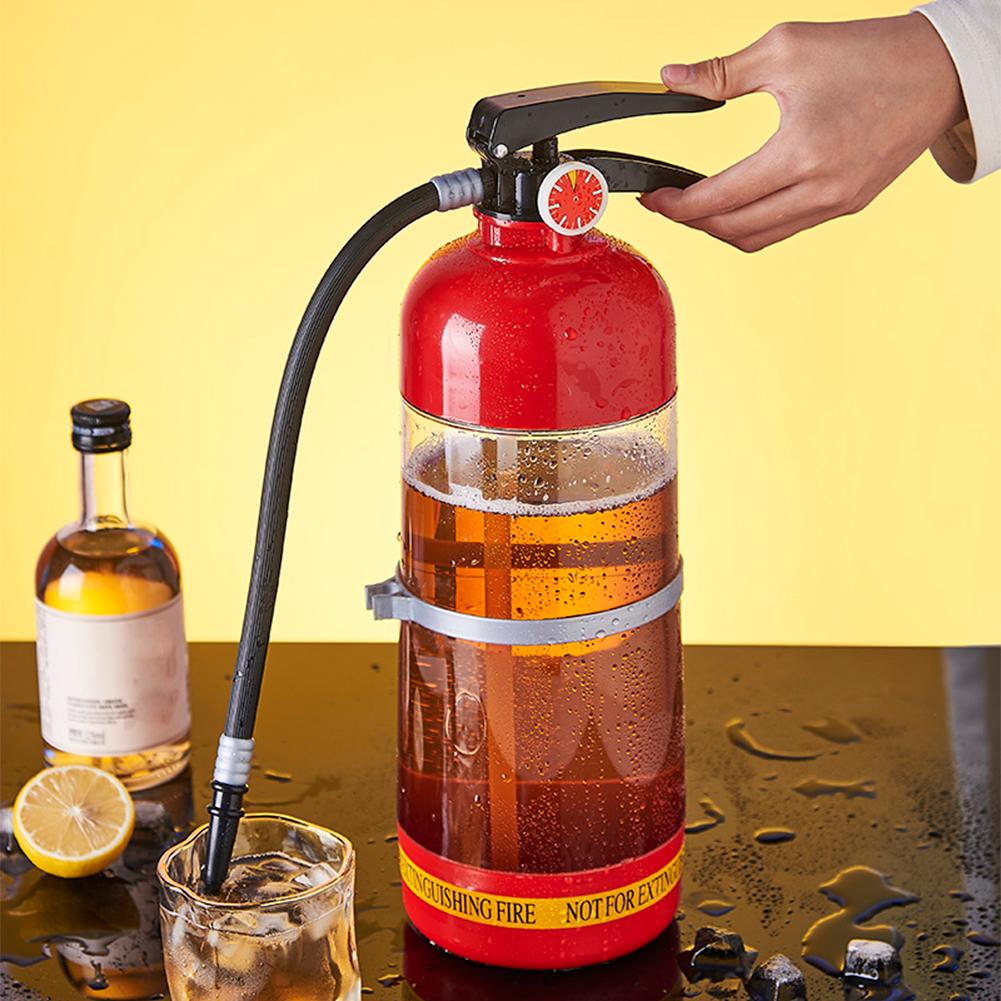 3L Fire Extinguisher Shape Creative Beer Machine Wine Drink Dispenser Portable Beer Container for Beer Wine Cocktail Beverage