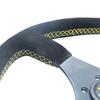 Car Modification Racing Leather/frosted Steering Wheel, Competitive Sports 14 Inch Flat Universal Steering Wheel