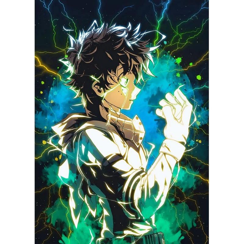 Japan Manga My Hero Academy Decu Poster Canvas Painting Bnha Midoriya Izuku Wall Painting for Living Room Decoration At Home