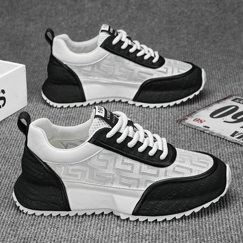 Herrenschuhe neu hochwertig Frühling atmungsaktiv trendig Marke hochwertig kleine weiße Dad-Schuhe Herren Freizeitsportschuhe