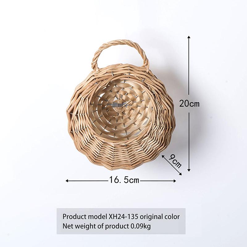 Suport de perete handmade din salcie pentru pat de flori, coș cu flori din salcie, suport pentru ghiveci de grădină, suport de perete pentru ghiveci de grădină, ghiveci de flori