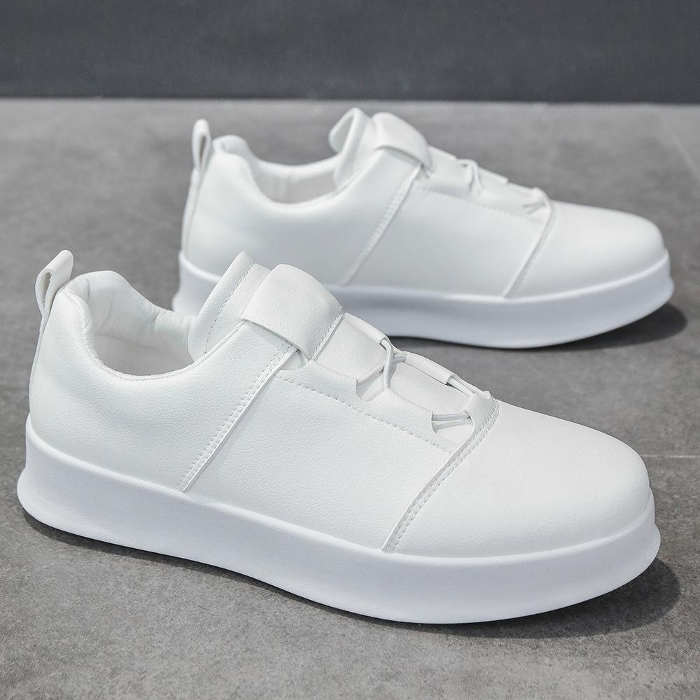 Leather Men Shoes Lace Up Casual Formal All Black Sneakers Man Outdoor Moccasins Breathable Male Driving Shoes for Men Sneakers