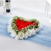 Heart Shaped Artificial Flower Decorations Photo Props for Wedding Centerpieces Road Leading Flower Rack Decorations