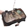 Women's Large Waterproof Transparent Makeup and Toiletry Bag - Wet/Dry Separation, Portable for Travel