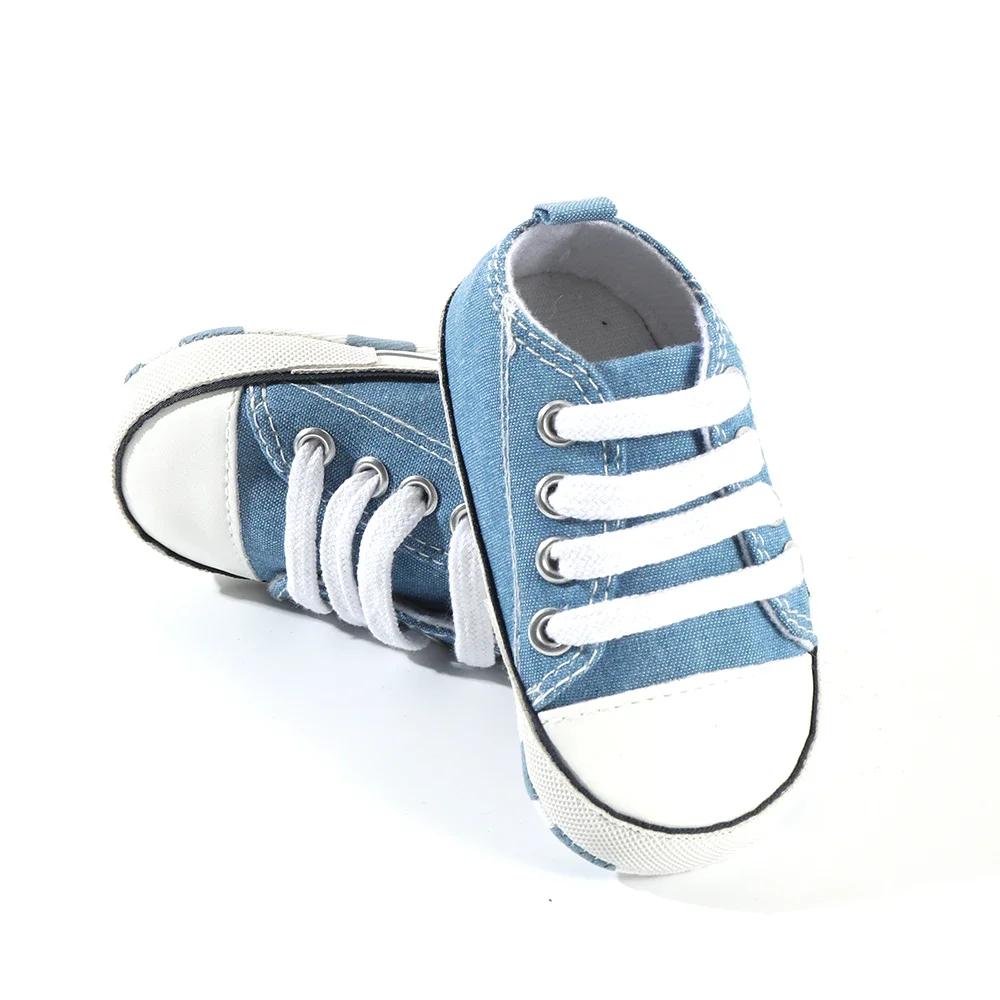 Print Star Sports Baby Canvas Classic Sneakers Newborn Baby Boys Girls First Walkers Shoes Infant Toddler Anti-slip Baby Shoes