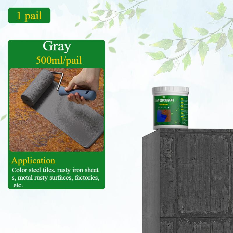Home Water-Based Metal Paint - Rust Converter, Anti-Rust & Derusting, No Sanding Needed, Easy to Apply 500ml