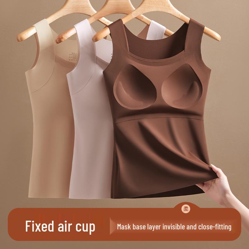 Seamless Plus Size Wide Shoulder Concealer Bra Vest with Beautiful Back Design for Women
