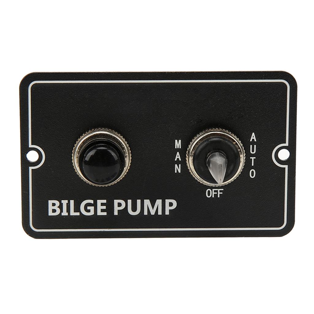 Bilge Pump Switch Aluminum Rocker Toggle Switch Manual Auto for Boat Marine 12 24V 15A LED Indicator