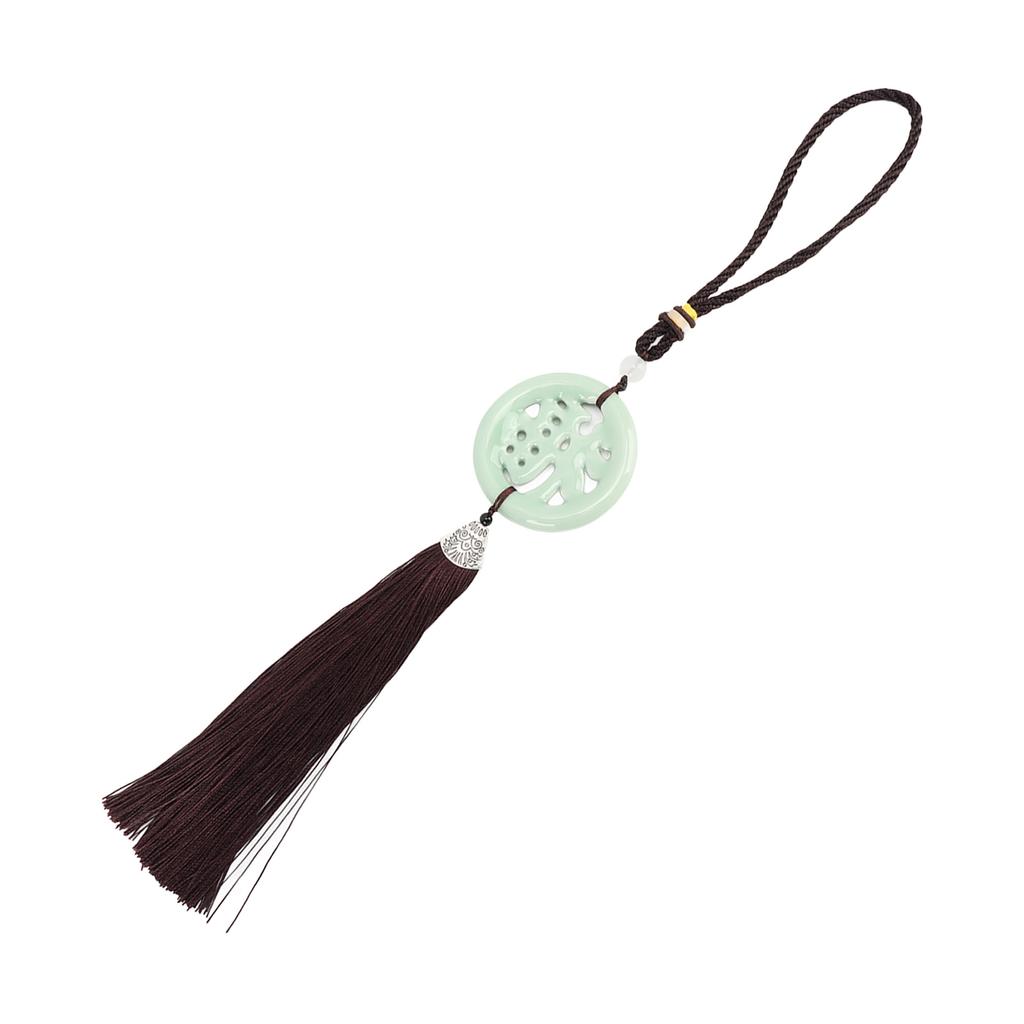 Tassel Pendant Elegant Porcelain Light Weight Elegant Style Widely Used Keychain Tassel for Car