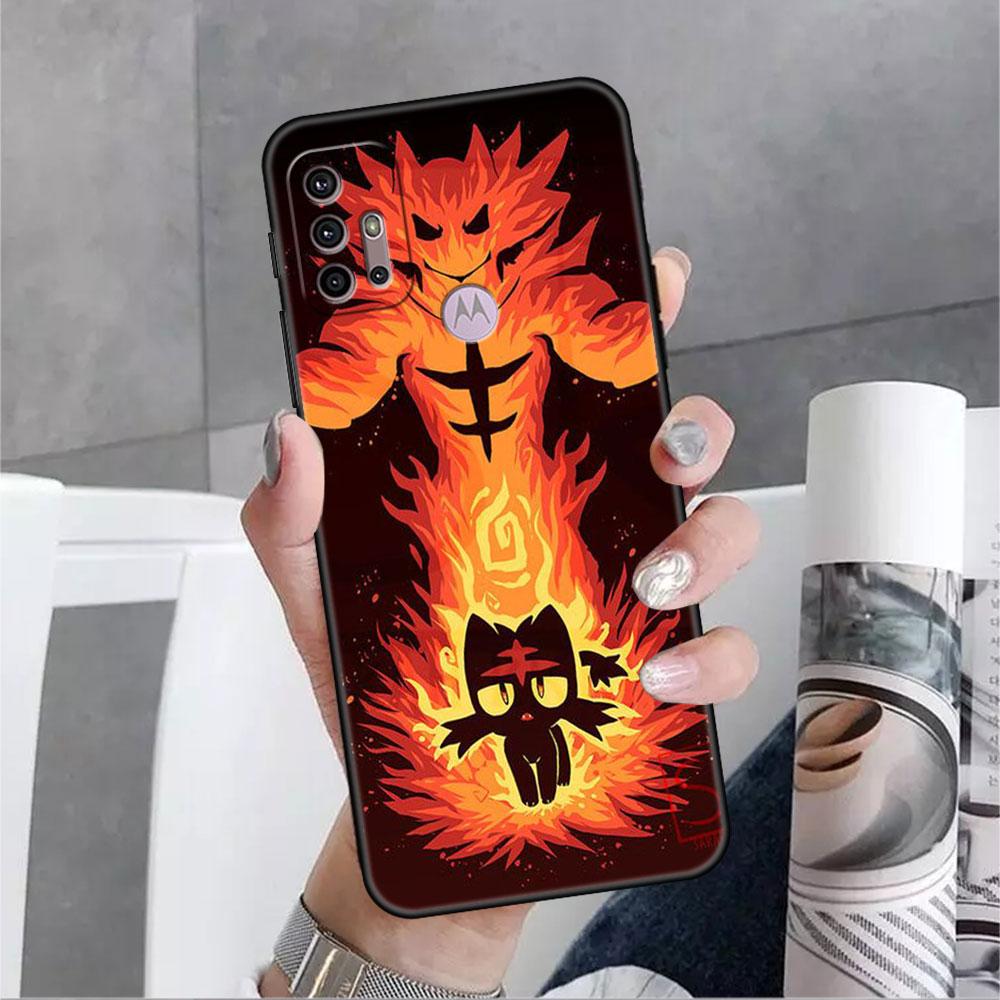 Pokemon Pikachu Cool Case For Motorola G30 G60 Edge 20 G9 G22 G8 Power G31 G500 G50 30 Pro Black Soft Phone Capas