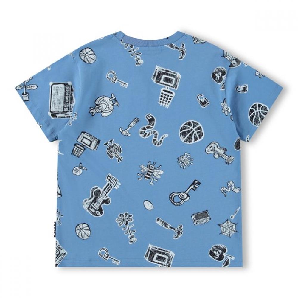 Molo [26ss] 3 8 Years Riley Blue Tukeder Wigo T shirT akis9Ts017