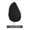 Cover for Garden And Patio Hanging Chairs, Black, with Zipper, Windproof, Dustproof, 210D Oxford ,