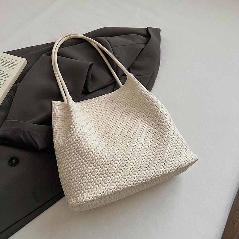 Borsa Tote Grande Intrecciata con Tracolla Lunga e Design Spazioso Perfetta per la Spesa Quotidiana e le Uscite