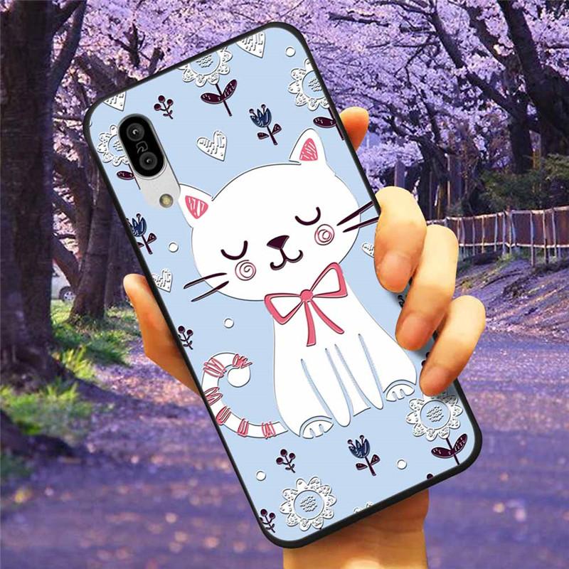 For Sharp Aquos Sense3 Case 3D Flower Relief Silicone Soft Emboss Cover For Sharp Aquos Sense 3 Lite Sense6 6 Luxury Cartoon