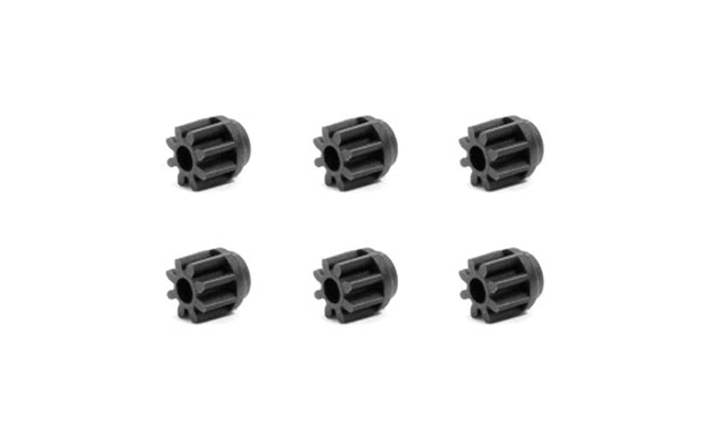 

Tamiya Grade Up Parts Series 453 Carbon Reinforced 8T Pinion Gears 15453 No. GP.453 (6 pieces) чорний