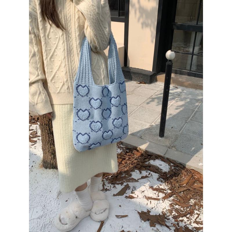 Knitted Bag Woven Bag All-in-one Women's Bag High-grade Exquisite Niche Shoulder Bag