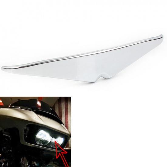 ABS Headlamp Headlight Eyebrow Eyelid Trim Fit For Harley Road Glide FLTRX FLTRU