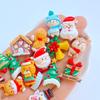 20 Stück Niedlicher Weihnachts-Schneemann, Weihnachtsmann, Lebkuchenmann, Weihnachtsbaum, Flache Rückseite, Harz, Scrapbooking, DIY, Schmuck, Dekoration, Zubehör